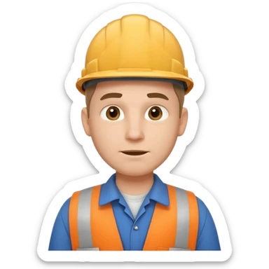 customer. 1 person only white male with shoulder normal person cloths. adult. pipeline technician change the expression and the shape of the face sticker