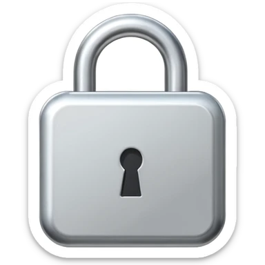 flat white locked lock icon sticker