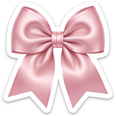 light pink bow on light pink bow sticker