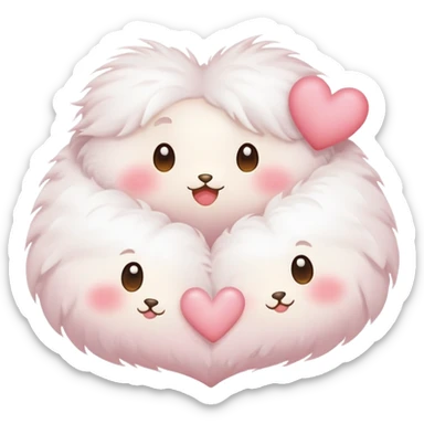 🐣 with blushing hearts sticker