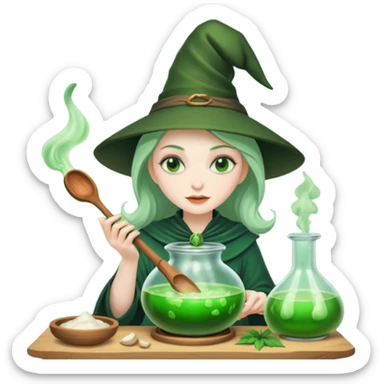 Mis enojos green witch cooking potion sticker