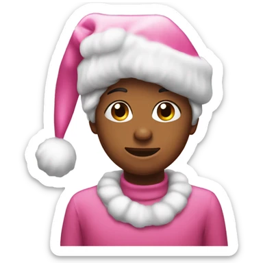 Pink cristmas sticker