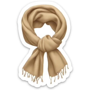 Beige scarf sticker