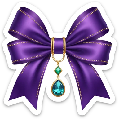 dark purple ribbon with jewelry sticker
