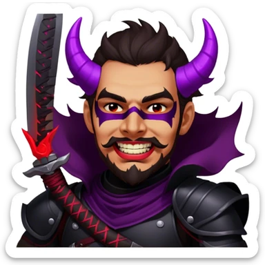 Demon-Horned Warrior sticker