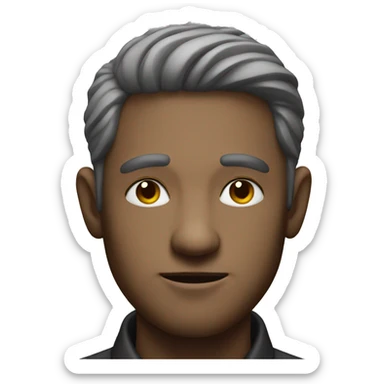 monochrome portrait of a man sticker