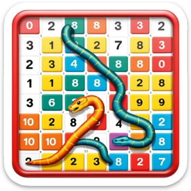 Rendering, hyperrealism, isolated, board game, Snakes and ladders sticker