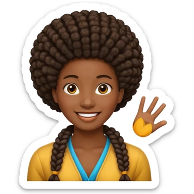 Trança afro sticker