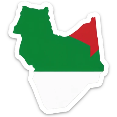 Palestine map inside it the Algerian flag  sticker