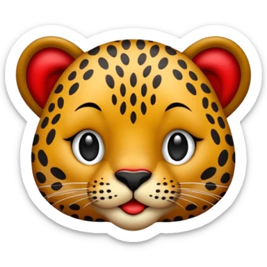  bacio leopardato sticker