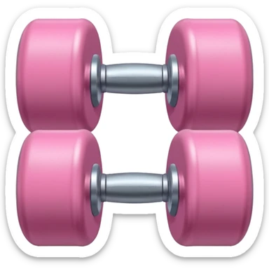 One cute baby pink dumbell sticker