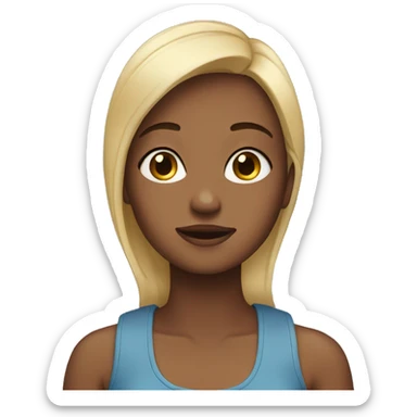 girl looked to sky sticker