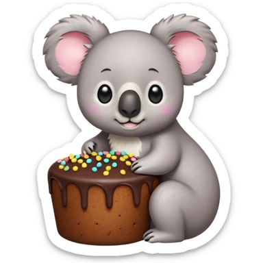 Koala cake sticker