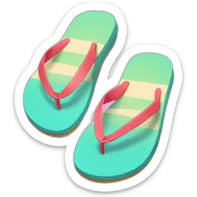 Flip flop sticker