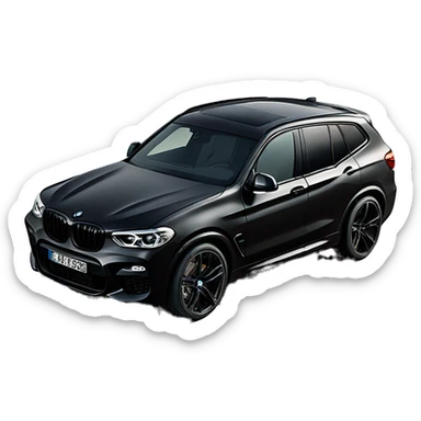 Black BMW X3M black  sticker