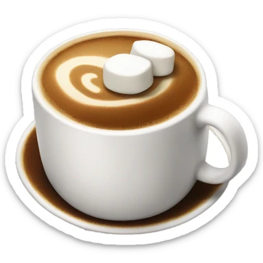 Coffee marshmallow sticker
