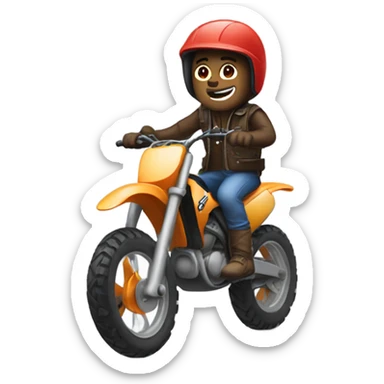 Guy riding a dirtbike sticker