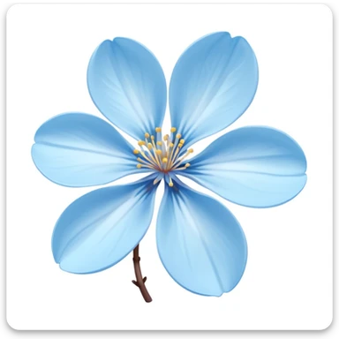 sakura flower with pastel blue tones sticker