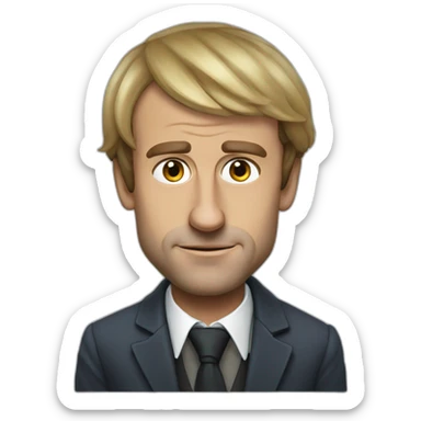 Emmanuel Macron homeless sticker