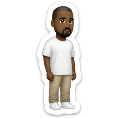 Kanye West white sticker