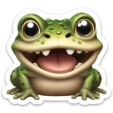 Toad screaming in anger sticker