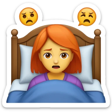 woman having nightmare sticker