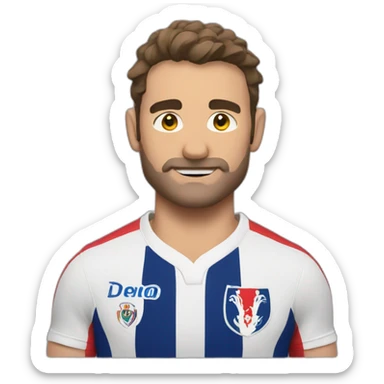 Make a french rugbyman  sticker