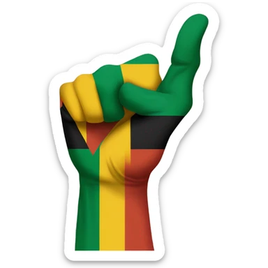 University of Texas Hook’em horns with Jamaican flag sticker