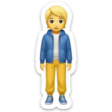 Star with a human full body yellow skin sticker