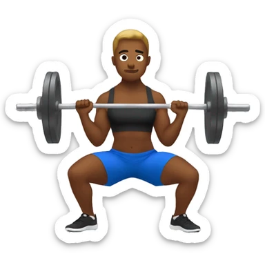 Barbell squat sticker