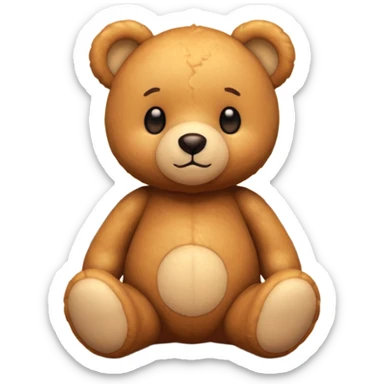 Sunset teddy bear sticker