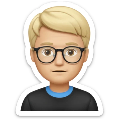 ultra realistic memoji man with short blonde hair sticker