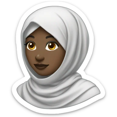 hijab african female sticker