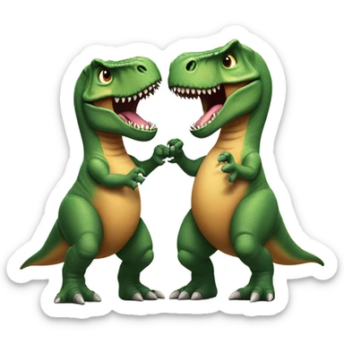 T-Rex’s trying to hold hands  sticker