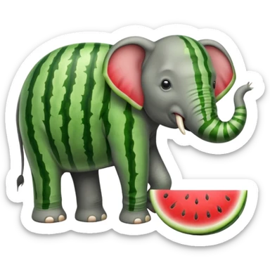 Watermelon 67 elephant sticker