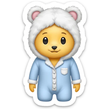 fluffy pyjamas sticker