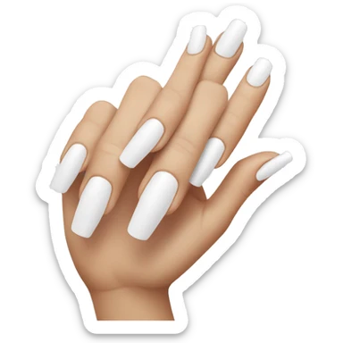 white nails sticker