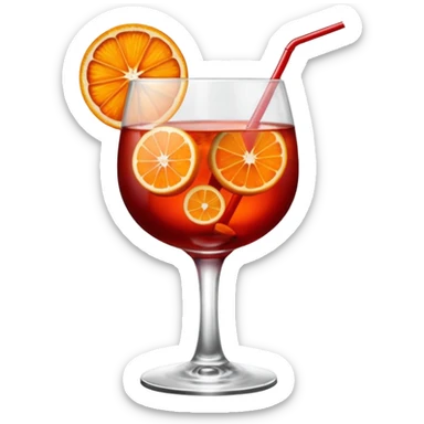 Mach mir einen Negroni Cocktail - wo nur eine Orangenscheibe im Glas zu sehen ist und kein Strohhalm  sticker