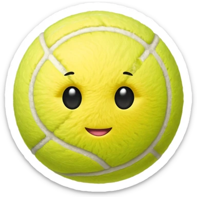 tennis ball with female gender sign sticker