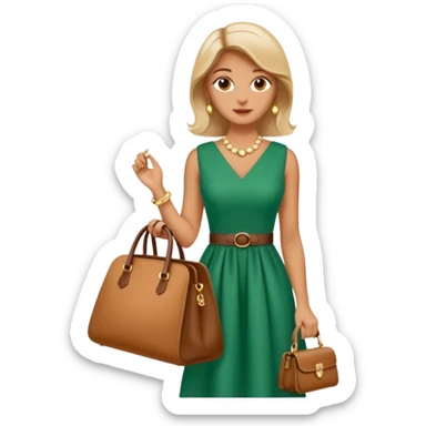 italian fashion with bag sticker