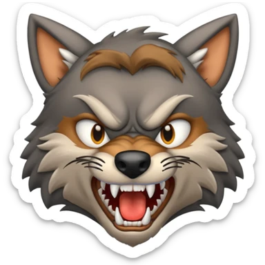 the Big Bad Wolf in the story of Little Red Riding Hood sticker