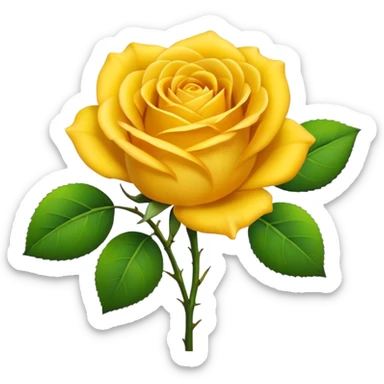 Yellow rose emoji sticker