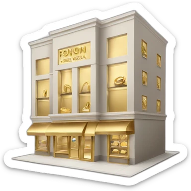 fonon gold jewellery shop sticker
