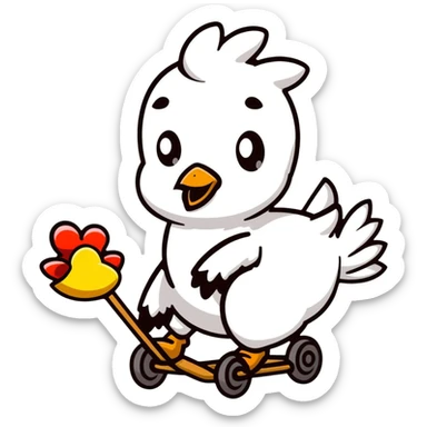 creeper on a chicken sticker