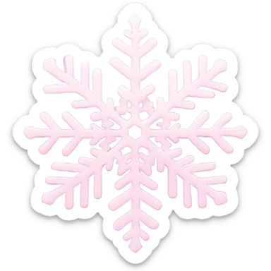 pastel pink snowflake  sticker