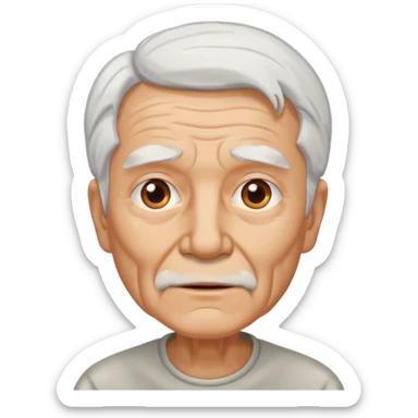 elderly man white hair  sticker