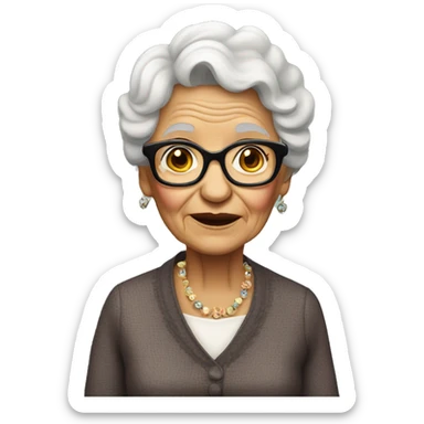 A little old grandma that is super hip sticker