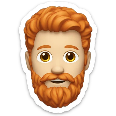 red head beard men expert figma sticker