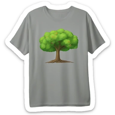 quirky shirt under a tree sticker