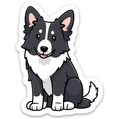 Merle border collie dog sticker